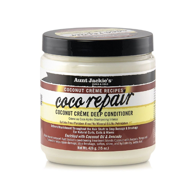 Reparação e Fortalecimento - Coco Repair Coconut Creme Condicionador Profundo 426 G - Aunt Jackie's