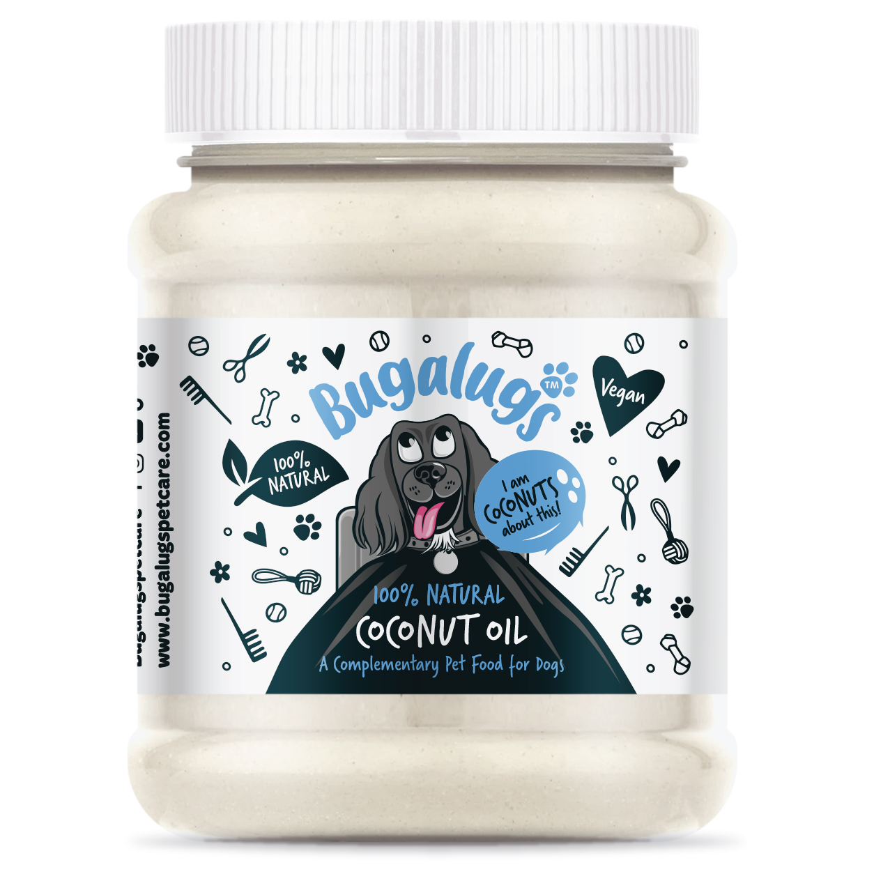 Óleo de Coco 100% Natural para Cães 340g - Bugalugs