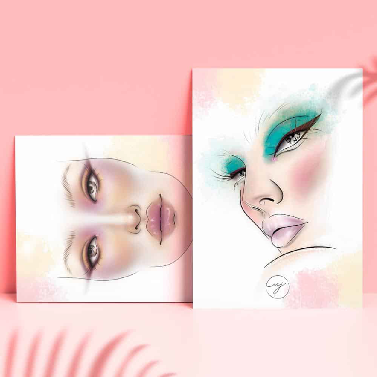 Pack Face Chart Artist + Modelos PRO para Maquiagem - Facechart