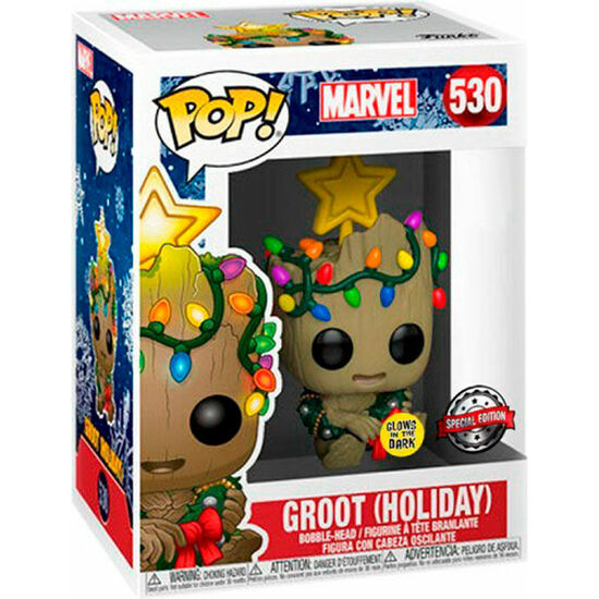 Figura Pop Marvel Pop Marvel Groot Holiday Christmas Exclusive - Funko