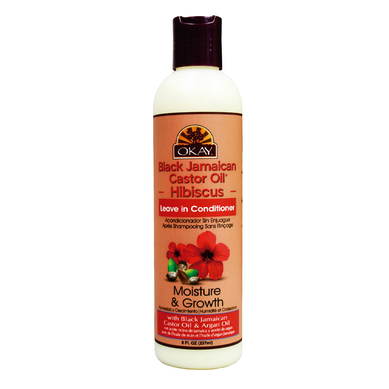 Leave in Black Jamaican Castor Oil & Hibiscus Leave in Conditioner 8.oz / 237 ml - Okay