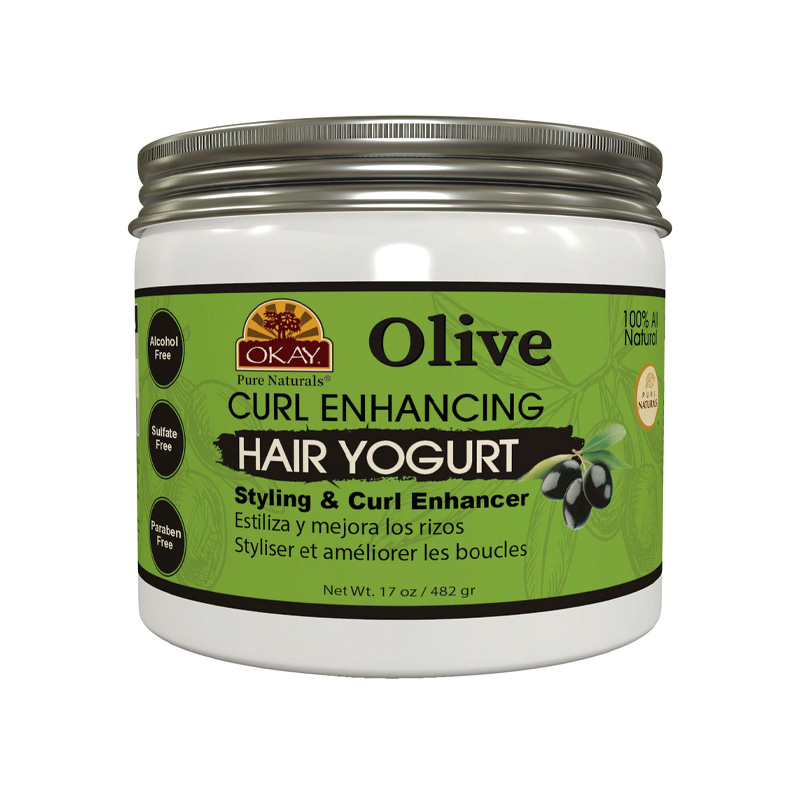Pure Naturals Olive Live Curl Enhancing Hair Iogurte 17,oz / 482 gr - Okay