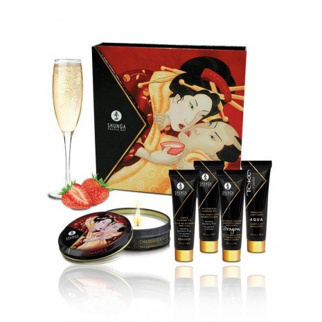 Kit Secret Geisha Fresa Champagne - Kits - Shunga