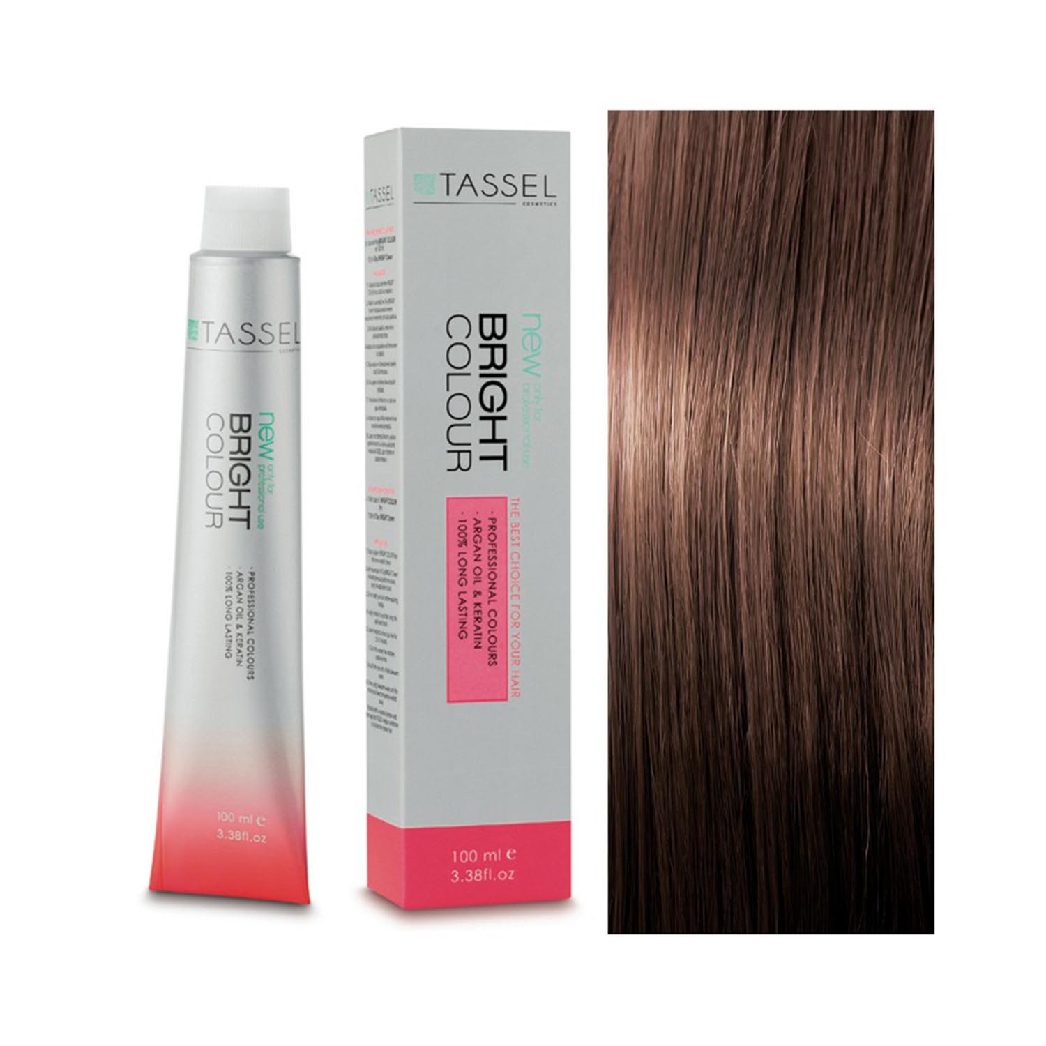 5 Castanho Claro - Tintura com Óleo de Argan e Queratina 100 ml - Tassel: 7.73 Rubio medio avellana