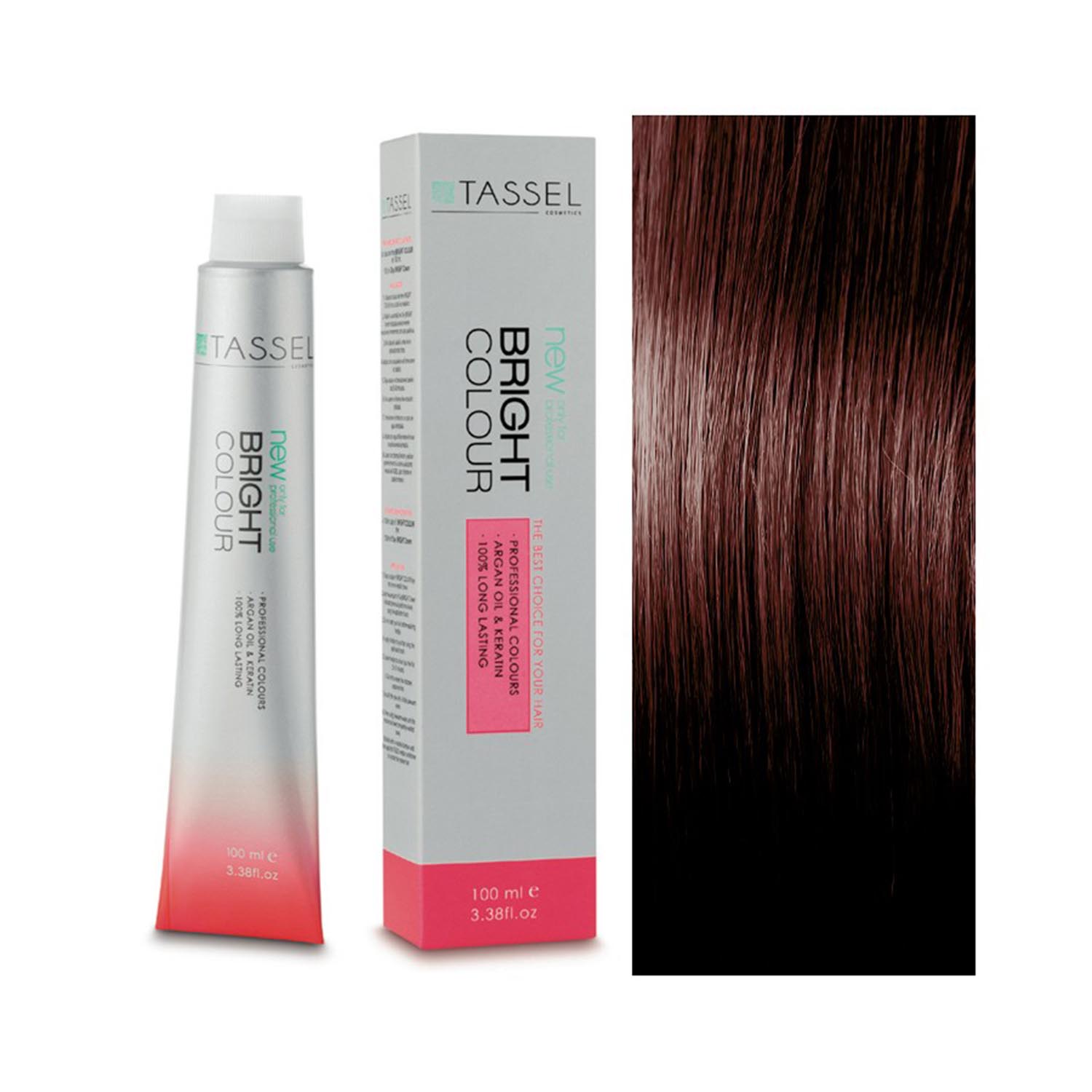 5 Castanho Claro - Tintura com Óleo de Argan e Queratina 100 ml - Tassel: 6.54 Rubio oscuro caoba cobrizo