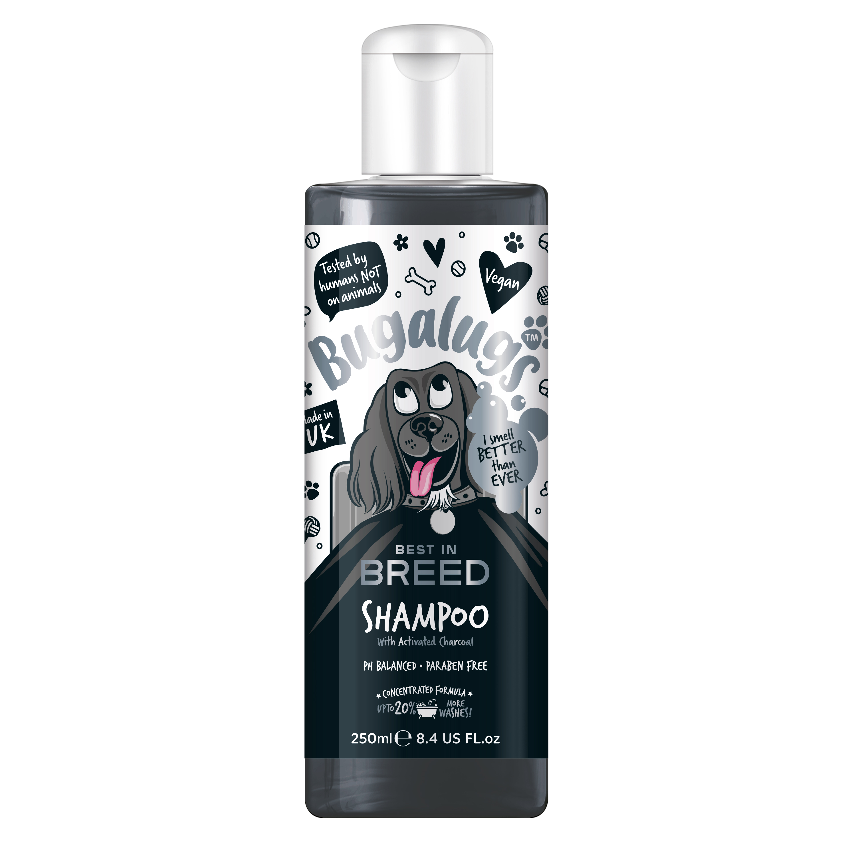 Melhor em Raça Shampoo para Cães a Carvão Ativo - Bugalugs: 250ML